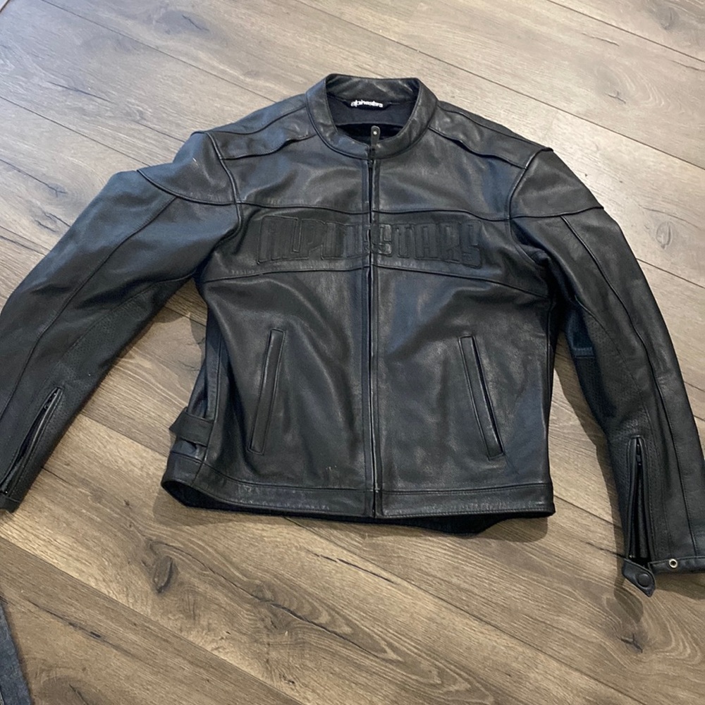 Alpine star moto leather jacket